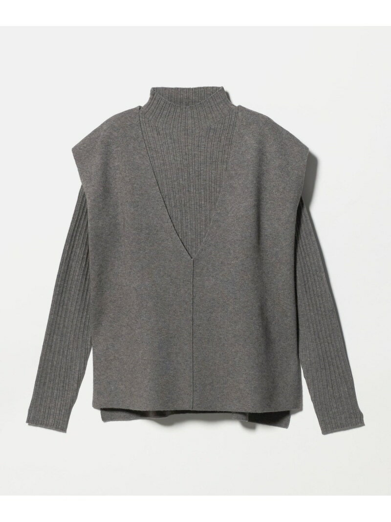 ベスト+ハイネックニット -ウォッシャブル-＜A DAY IN THE LIFE＞ a day in the life ユナイテッドアローズ アウトレット トップス ニット グリーン ホワイト ネイビー グレー【送料無料】[Rakuten Fashion]のサムネイル