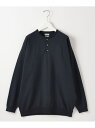 【SALE／50%OFF】＜Steven Alan＞ KUBO HENLEY NECK LONG SLEEVE KNIT -LOOSE/ニット Steven Alan ユナイテッドアローズ アウトレット トップス ニット ネイビー グレー ベージュ【RBA_E】【送料無料】[Rakuten Fashion]