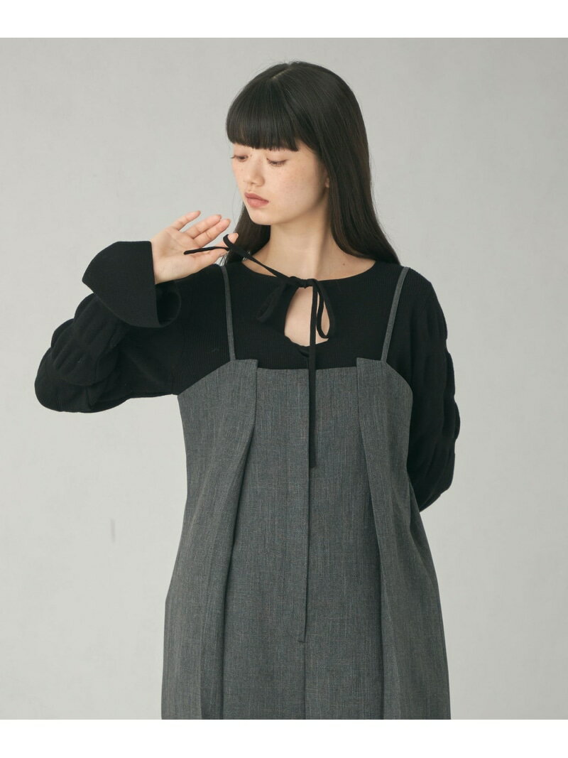 【SALE／60%OFF】＜EMMEL REFINES＞EM デザインソデ リボン2WAY ニットプルオーバー EMMEL REFINES ユナイテッドアローズ アウトレット トップス ニット グリーン ブラック【RBA_E】【送料無料】[Rakuten Fashion]