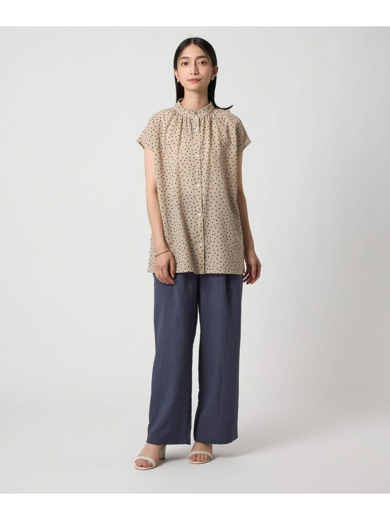 【SALE／30%OFF】ラッフル フリルネックブラウス ＜A DAY IN THE LIFE＞ a day in the life ユナイテッドアローズ アウトレット トップス シャツ・ブラウス ネイビー ホワイト グレー【RBA_E】【送料無料】[Rakuten Fashion]