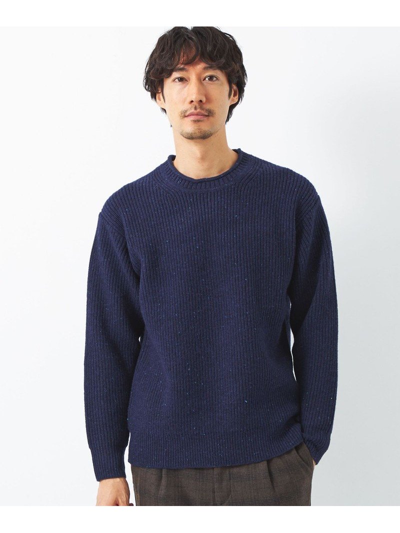 ユナイテッドアローズ 服（父向き） 【SALE／60%OFF】ヤクミックス ネップ アゼ ロールネック ニット UNITED ARROWS green label relaxing ユナイテッドアローズ アウトレット トップス ニット ネイビー グレー【RBA_E】【送料無料】[Rakuten Fashion]