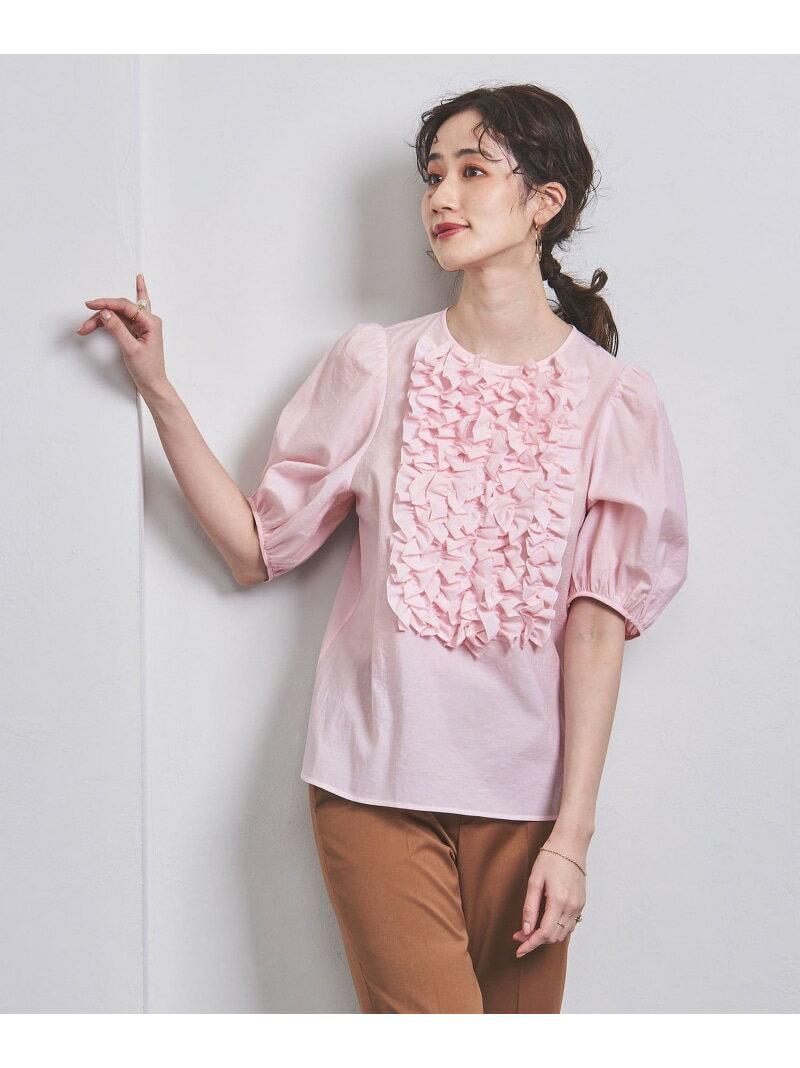 【SALE／30%OFF】MANTECO フリル ショートスリーブ ブラウス UNITED ARROWS ユナイテッドアローズ アウトレット トップス シャツ・ブラウス ピンク ホワイト グレー【RBA_E】【送料無料】[Rakuten Fashion]のサムネイル