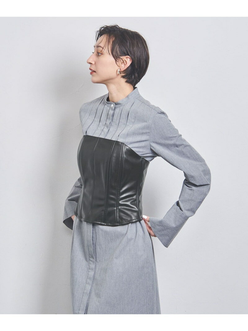 【SALE/80%OFF】レザーライク ベアトップ UNITED ARROWS ユナイテッドアローズ アウトレット トップス ベアトップ ブラック【RBA_E】...