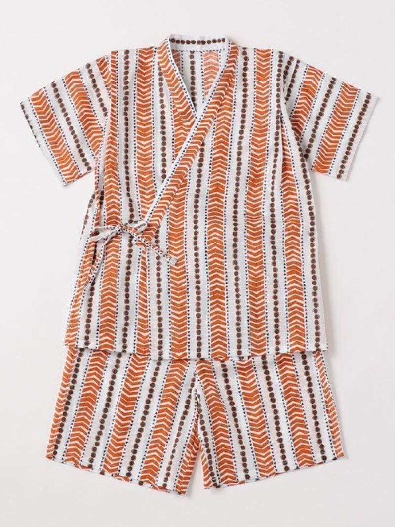 【SALE／40%OFF】GLR ジンベイ/アフリカン UNITED ARROWS green label relaxing ユナイテッドアローズ アウトレット 着物・浴衣・和装小物 浴衣 オレンジ ネイビー【RBA_E】[Rakuten Fashion]のサムネイル