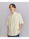 【SALE／60%OFF】＜Meme＞ WORK SHORT SLEEVE SHIRT/シャツ BEAUTY&YOUTH UNITED ARROWS ユナイテッドアローズ アウトレット トップス シャツ・ブラウス ホワイト グレー【RBA_E】【送料無料】[Rakuten Fashion]