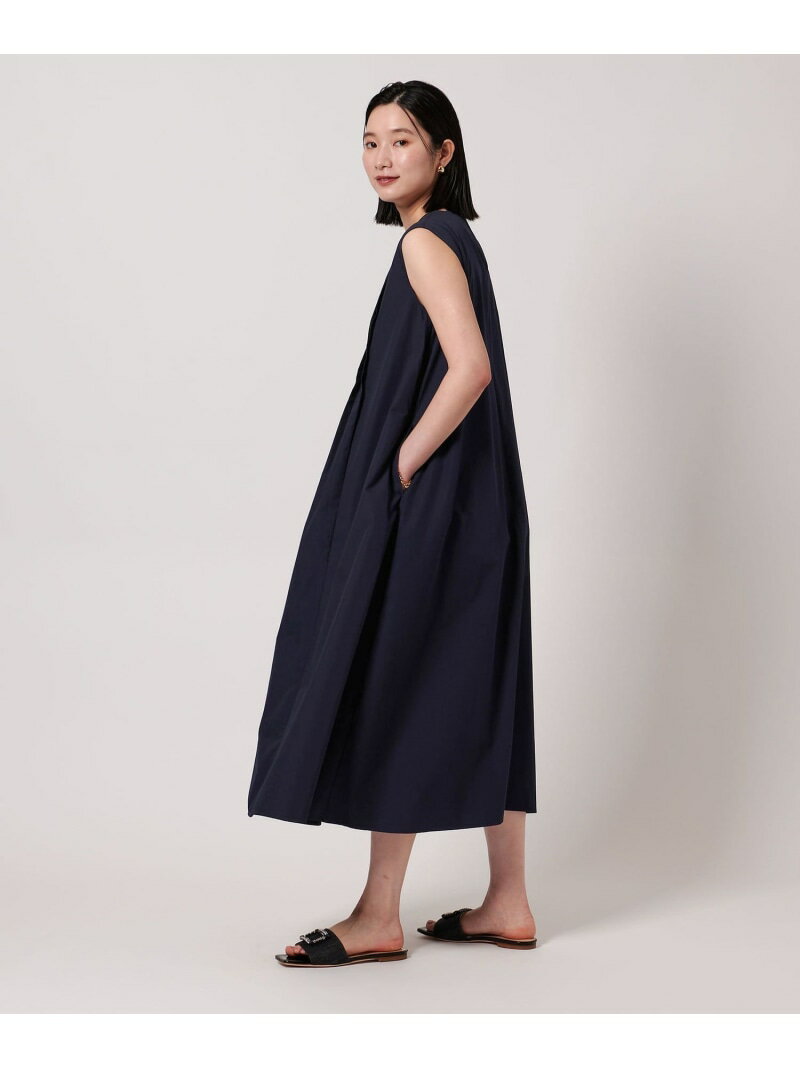 フロントプリーツ ノースリーブワンピース ＜A DAY IN THE LIFE＞ a day in the life ユナイテッドアローズ アウトレット ワンピース・ドレス ワンピース グレー ネイビー【送料無料】[Rakuten Fashion]のサムネイル
