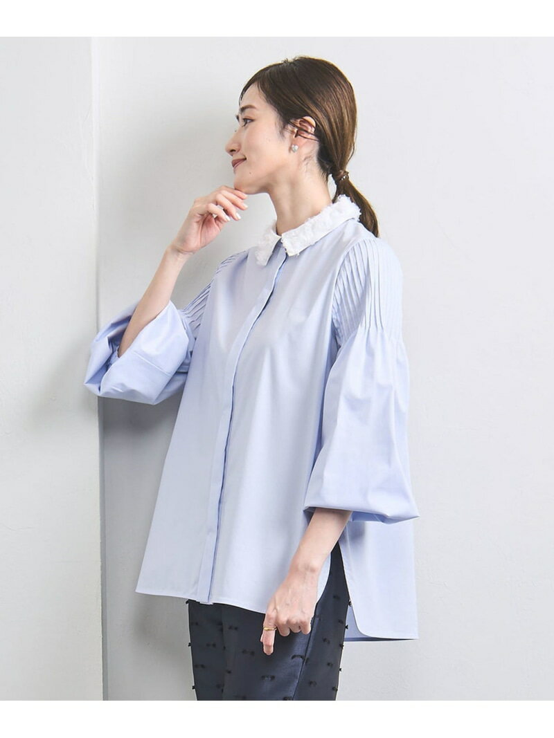 【SALE／50%OFF】チュールカラー 2WAY ブラウス UNITED ARROWS ユナイテッドアローズ アウトレット トップス シャツ・ブラウス ピンク ホワイト ブルー【RBA_E】【送料無料】[Rakuten Fashion]のサムネイル