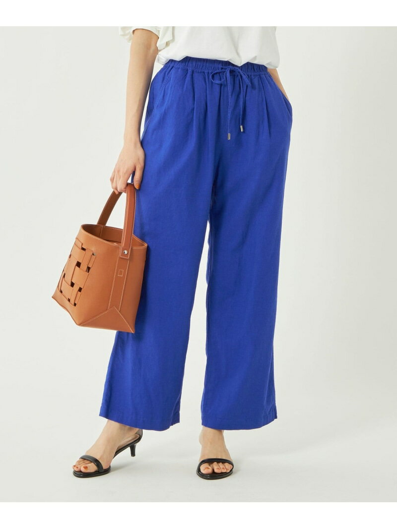 【SALE／50%OFF】[size SHORT/TALLあり]BREEZE LINEN ブリーズリネン ワイド パンツ UNITED ARROWS green label relaxing ユナイテッドアローズ アウトレット パンツ その他のパンツ ブルー ブラック ベージュ パープル【RBA_E】[Rakuten Fashion]のサムネイル