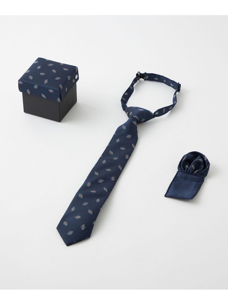 【SALE／70%OFF】■GLR ネクタイチーフセット/ バイアス ML UNITED ARROWS green label relaxing ユナイテッドアローズ アウトレット アクセサリー・腕時計 その他のアクセサリー・腕時計 ネイビー【RBA_E】[Rakuten Fashion]のサムネイル