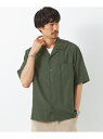 【SALE／40%OFF】アルコットローン ジャストルーズ オープンカラー シャツ -接触冷感- UNITED ARROWS green label relaxing ユナイテッドアローズ アウトレット トップス シャツ・ブラウス カーキ グリーン ブルー【RBA_E】【送料無料】[Rakuten Fashion]