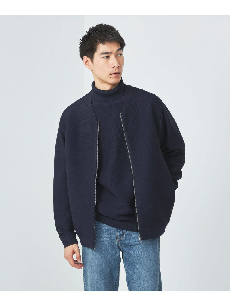 【SALE／70%OFF】スリーシーズン ガーター編み ジップ ブルゾン -マシンウォッシャブル- UNITED ARROWS..