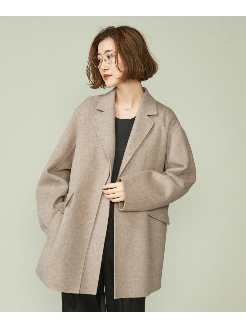 【SALE／30%OFF】＜conte＞ ダブルラペル リバーコート conte ユナイテッドアローズ アウトレット ジャケット・アウター その他のジャケット・アウター ホワイト ベージュ【RBA_E】【送料無料】[Rakuten Fashion]のサムネイル