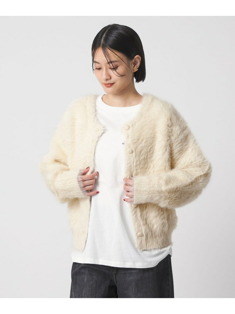 フェザーボリューム 2WAY カーディガン ＜A DAY IN THE LIFE＞ a day in the life ユナイテッドアローズ アウトレット トップス カーディガン ピンク グレー ホワイト ベージュ【送料無料】[Rakuten Fashion]のサムネイル