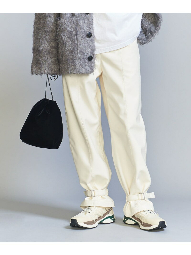 【SALE／80%OFF】レザーライク ベルトヘム パンツ BEAUTY&YOUTH UNITED ARROWS ユナイテッドアローズ アウトレット パンツ その他のパンツ カーキグリーン ホワイト【RBA_E】[Rakuten Fashion]