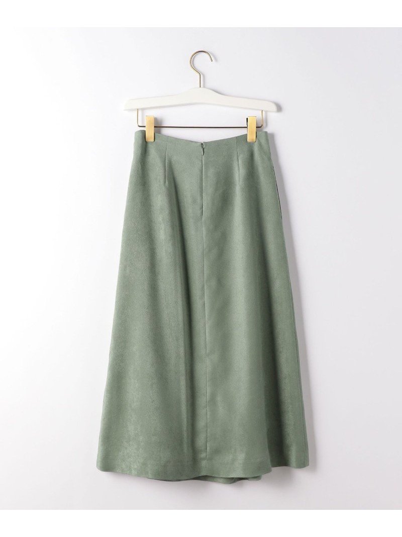 【SALE／50%OFF】＜EMMEL REFINES(エメル リファインズ)＞EM フェイクスウェード タックフレアスカート UNITED ARROWS green label relaxing ユナイテッドアローズ アウトレット スカート フレアスカート パープル【RBA_E】【送料無料】[Rakuten Fashion]