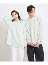 【SALE／50%OFF】＜info. BEAUTY&YOUTH＞ スーパービッグシルエット ヘンリーネック ロングTシャツ BEAUTY&YOUTH UNITED ARROWS ユナイテッドアローズ アウトレット トップス カットソー・Tシャツ グリーン ホワイト シルバー ブラック ブルー【RBA_E】[Rakuten Fashion]