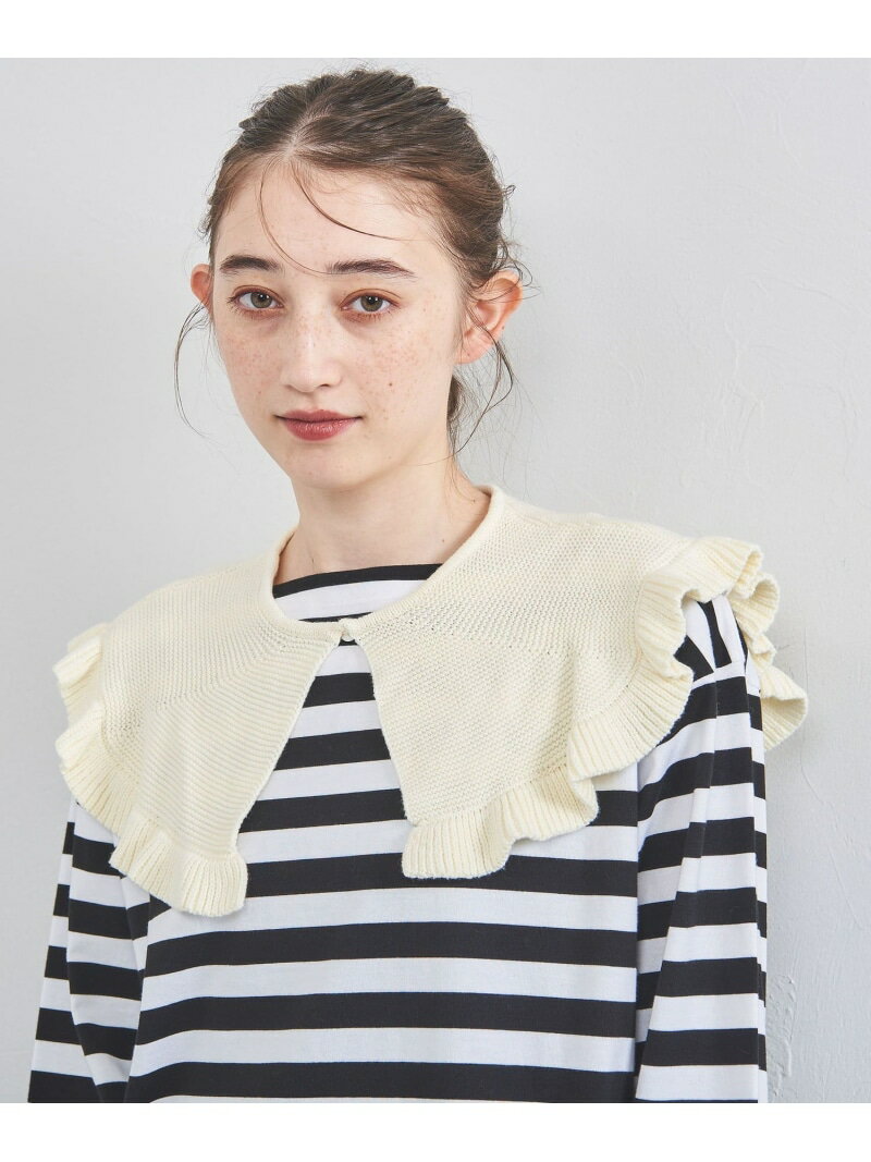 【SALE/70%OFF】ニット フリルカラー/付け襟 UNITED ARROWS ユナイテッドアローズ アウトレット ファッション雑貨 付け襟 ホワイト ブラ...