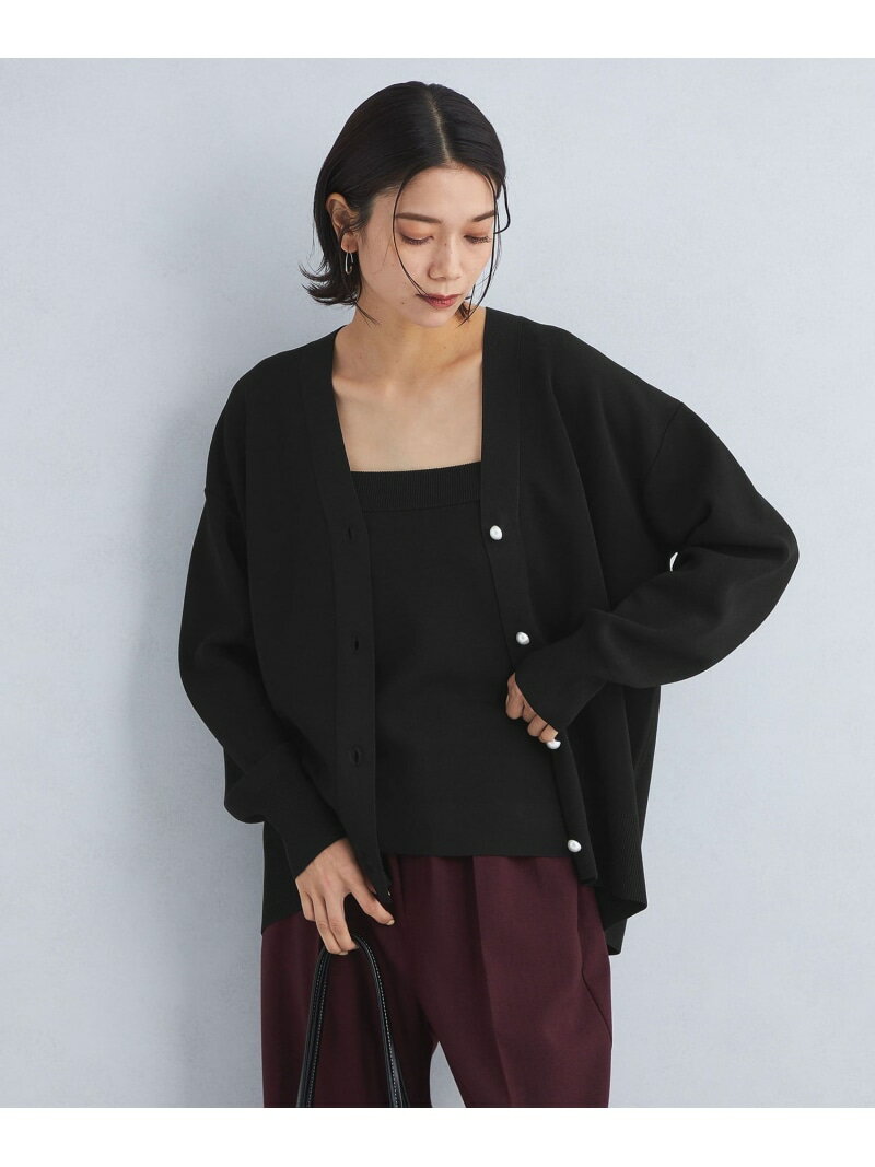 【SALE／50%OFF】アクセいらずカーデ UNITED ARROWS green label relaxing ユナイテッドアローズ アウトレット トップス カーディガン ブラック ピンク ホワイト グレー【RBA_E】【送料無料】[Rakuten Fashion]のサムネイル