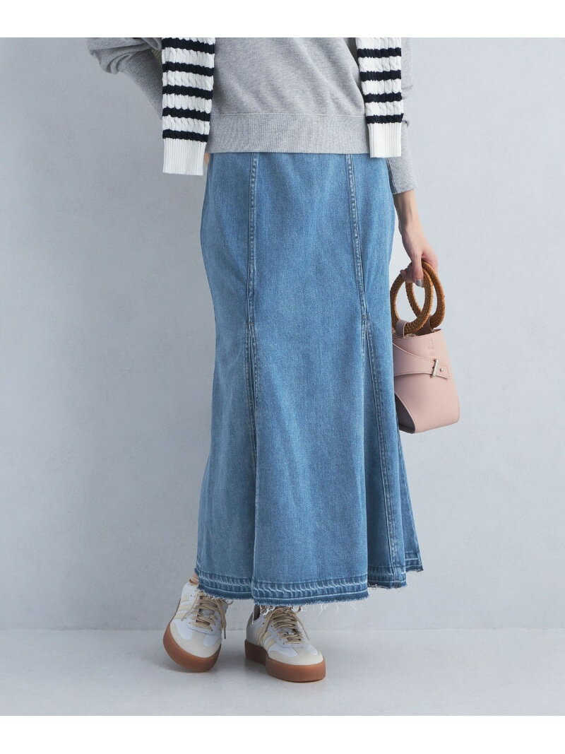 【SALE／50%OFF】デニム パネル スカート UNITED ARROWS green label relaxing ユナイテッドアローズ アウトレット スカート ロング・マキシスカート【RBA_E】【送料無料】[Rakuten Fashion]