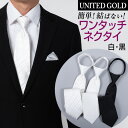 ワンタッチネクタイ メンズ ネクタイ 簡単装着 ワンタッチ 結ばないネクタイ メンズネクタイ ワンタッチ 簡単ネクタイ 白 黒 大人用 男性 紳士 結婚式 冠婚...