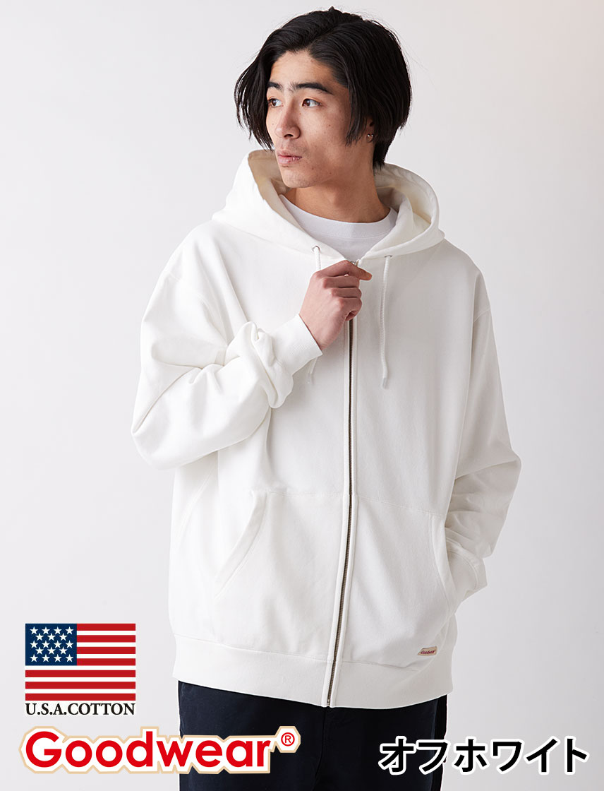 【公式】 Goodwear グッドウェア BIGパーカー メンズ レディース ZIP USAコットン