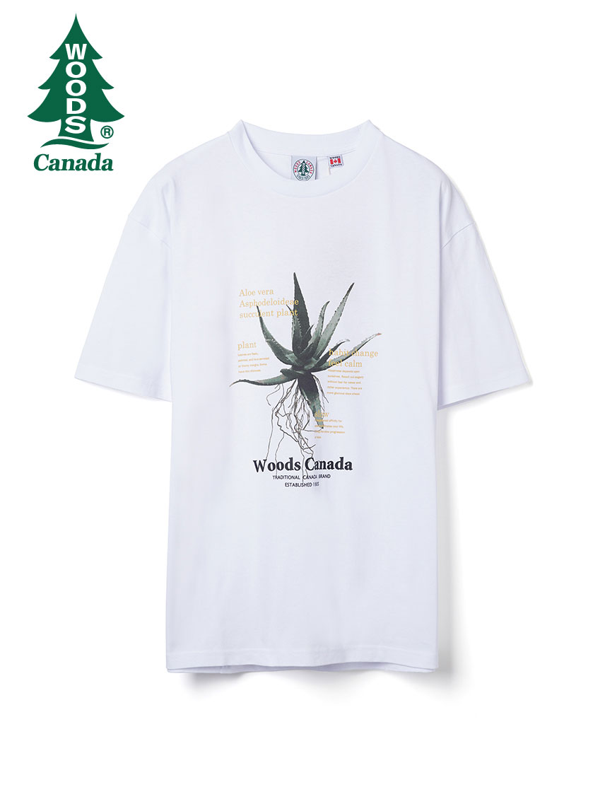 【公式】 WOODS CANADA アロエプリントTシャツ メンズ レディース アウトドア ウッズカナダ