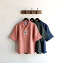 James Mortimer ジェームスモルティマー Open Collared Shirt / Irish Linen