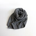 Honnete オネット | Wide Stole Washed Wool Hound Tooth