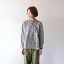 Lim home リムホーム flap shirt (LIBERTY) ENDRESS LOVE 1色 237 リバティ シャツ ブラウス レディース リバティプリント きれいめ ゆったり ホワイト ブラック コットン100%