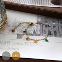 ビジューブレスレット サージカルステンレス 18K 18金 316L ダイヤ カラフル ラインストーン おしゃれ かわいい 大人 ガーリー 金属アレルギー対応 ...