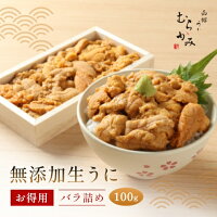 うに専門店うに むらかみ ミョウバン不使用・無添加生うにお得用バラ詰め100g【日付指定不可】【未冷凍】【1~2人前】【訳あり】【色・形不揃い・無選別】【ご自宅用】うに ウニ 北海道 うに専門店
