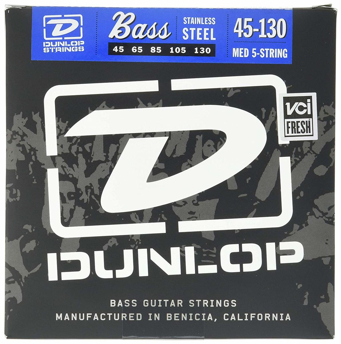 Jim Dunlop (ジム ダンロップ) DBS45130 Stainless Steel ベース 弦 Medium 45-130 5弦用