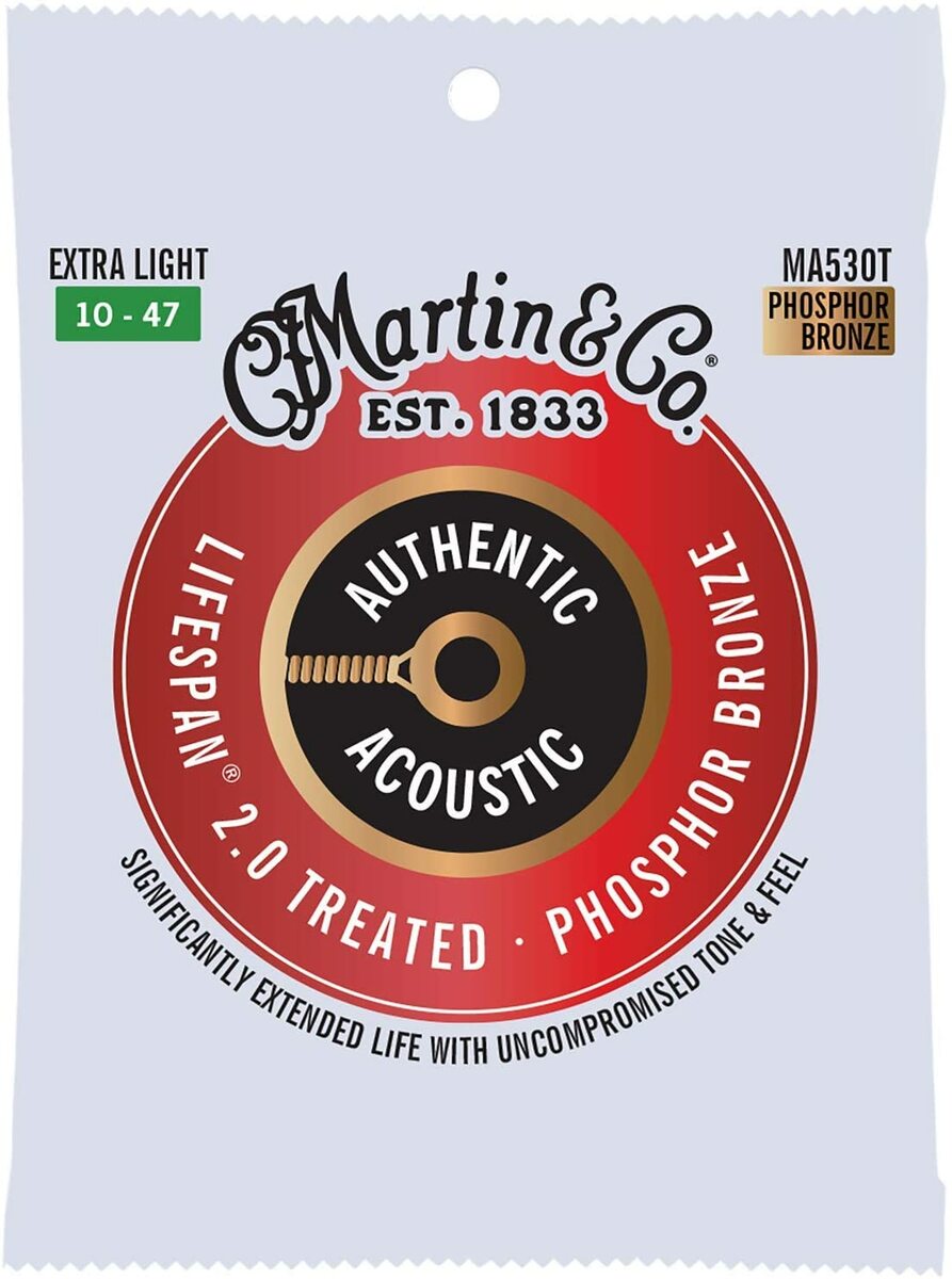 MARTIN AR[XeBbNM^[ AUTHENTIC ACOUSTIC Treated with Lifespan 2.0 MA530T Extra Light .010-.047