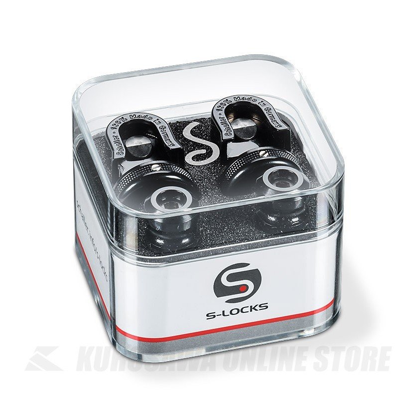 Schaller S-Locks #14010401/Black-Chrome ブラッククローム ストラップロックピン