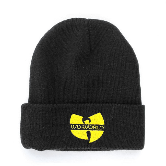 WU LOGO BEANIE(BLACK)ウータンクラン WU-TANG CLAN　BEANIE CAP　ワッチキャップ 帽子　アクリル ニット帽 ニットキャップ