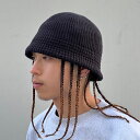 【ADVANCE（アドバンス）】LOW GAUGE HEAVY WEIGHT KNIT HATニット バケハ バケットハット ブラック チャコール 丸天 BRONER