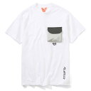 TONE POCKET TEE(WHITE)ポケT　Tシャツ　立体ポケット　ナイロンポケット　ビッグサイズ　大きいサイズ