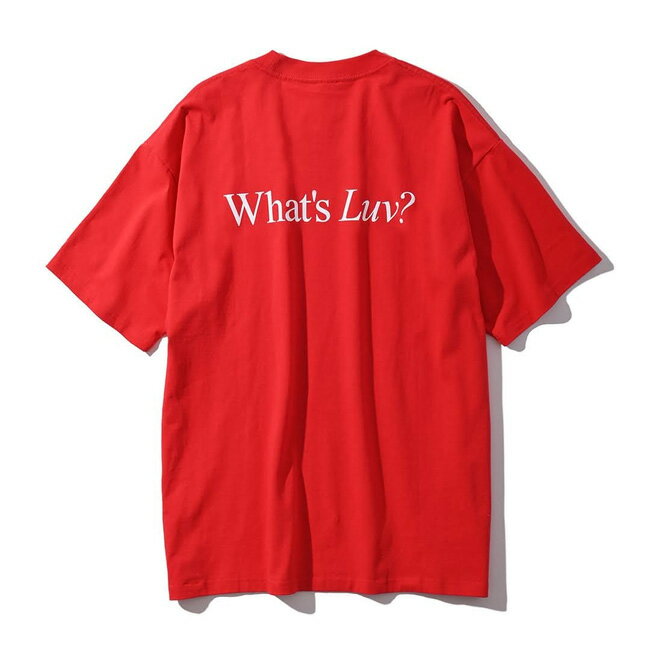 ASHAN TEE(RED)What's Luv　アシャンティ　Fat Joe　ファットジョー　ビッグシルエット　大きいサイズ　ラップTシャツ