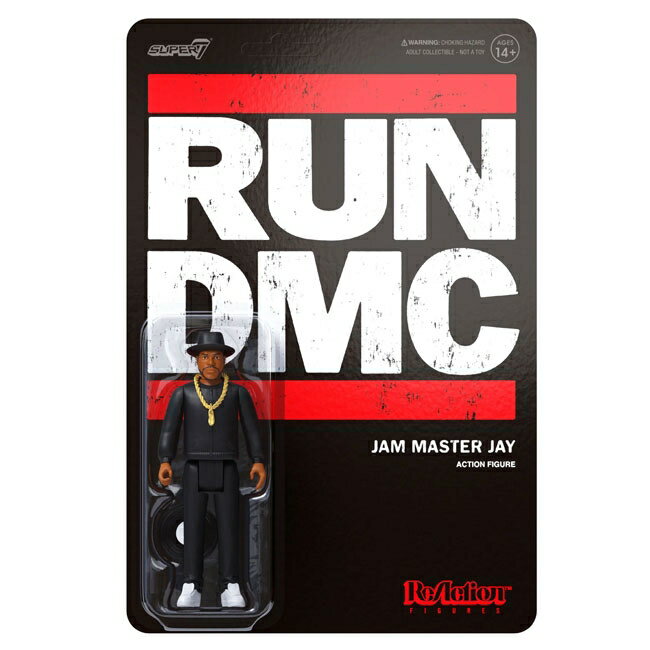 【SUPER7（スーパーセブン）】RUN DMC ReAction Figures Jam Master Jay スーパーセブン リ アクション フィギュアランDMC ジャムマスターJ HIP HOP ラッパーフィギュア 人形