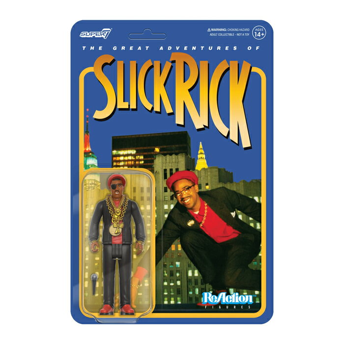 【SUPER7（スーパーセブン）】Slick Rick ReAction Figure The Great Adventures Of Slick Rick スーパーセブン リ アクション フィギュアスリックリック HIP HOP ラッパーフィギュア 人形