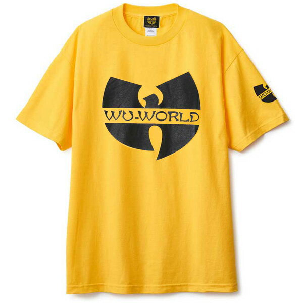 【WU-WORLD（ウータン クラン）】WU LOGO TEE(YELLOW)WU-TANG CLAN WU ロゴ メンバー Tシャツ ビッグサイズ 大きいサイズ