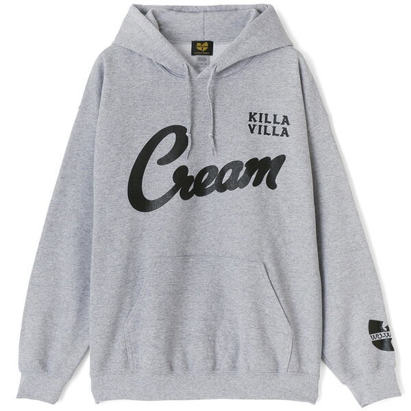 【WU-WORLD（ウータン クラン）】KILLA VILLA HOODIE(HEATHER GREY) RZA RAEKWON GHOST FACE METHOD MAN クリーム CREAM スウェット フーディ RAP TEES ラップT ヒップホップ ストリートファッション B系 ビッグサイズ BIGサイズ 大きいサイズ