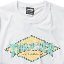 【THRASHER（スラッシャー）】BULLET HOLE TEE(WHITE)スラッシャーマガジン　スケート　ダイヤ　ひし形　Tシャツ