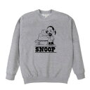 【HIGHLIFE（ハイライフ）】SNOOP CREWNECK(HEATHER GREY)スヌープドッグ SNOOP DOGG クルースウェット トレーナー ラップTシャツ B系 大きいサイズ ビッグサイズ