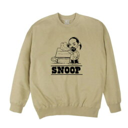 【HIGHLIFE（ハイライフ）】SNOOP CREWNECK(STONE)スヌープドッグ　SNOOP DOGG　クルースウェット　トレーナー　ラップTシャツ　B系　大きいサイズ　ビッグサイズ