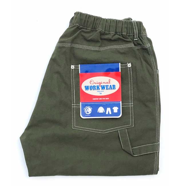 【Original WORKWEAR（オリジナルワークウエア）】DUCK CARPENTER PANT(OLIVE)ペインターパンツ　カーペンターパンツ　ワークパンツ　ダック　シェフパンツ　コックパンツ　イージーパンツ　ブラック