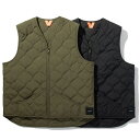 【FLATLUX／フラットラックス】ANNA QULITING VEST(ARMY)アンナ キルティング ベスト　　キルト　中綿ベスト　インナーベスト　ブラック　オリーブグリーン