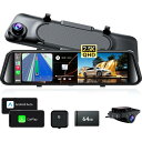 AndroidAuto 前後カメラ 全方位バックガイド線調整可 隠し配線 GPS搭載 170°超広角 タッチパネル Sony415センサー 超暗視機能 タイムラプス録画 G100S -X(2)