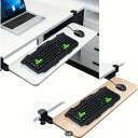 キーボードトレイ キーボードスライダー 後付け デスク クランプ フル...(4)