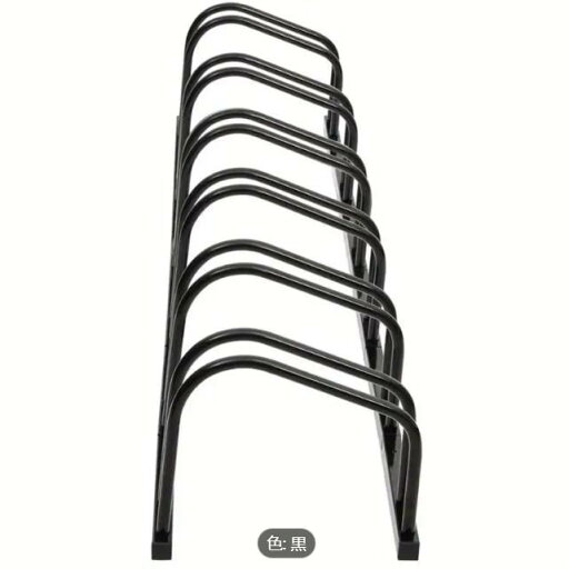 【楽天スーパーSALE】頑丈なステンレス製自転車ラック - 6台の自転車収納可能、公園、庭、ガレージに最適 - ブラック 【楽天スーパーSALE】頑丈なステンレス製自転車ラック - 6台の自転車収納可能、公園、庭、ガレージに最適 - ブラック